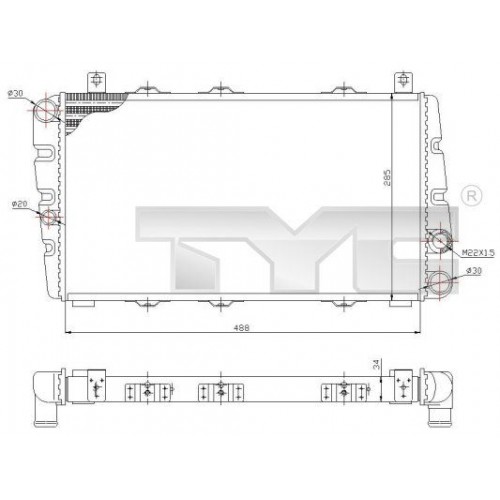 Ψυγείο Νερού SKODA FELICIA 1998 - 2001 ( 6U1/5 ) 012306330