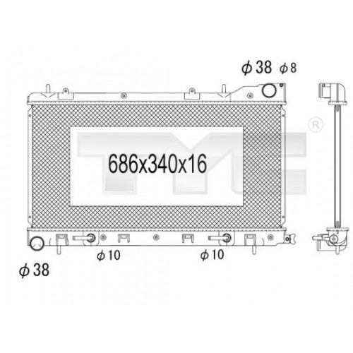 Ψυγείο Νερού SUBARU FORESTER 2000 - 2002 ( SF ) 012606310