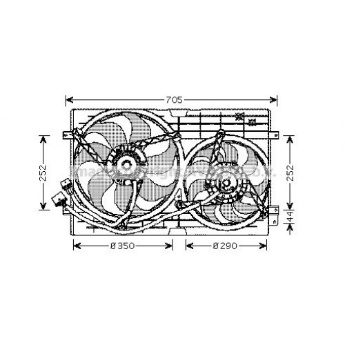 Βεντιλατέρ Νερού VW LUPO 1998 - 2005 ( 6X1 - 6E1 ) 013906430