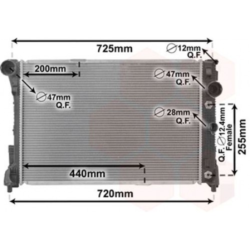 Ψυγείο Νερού MERCEDES C CLASS 2007 - 2011 ( W204 ) 014306330