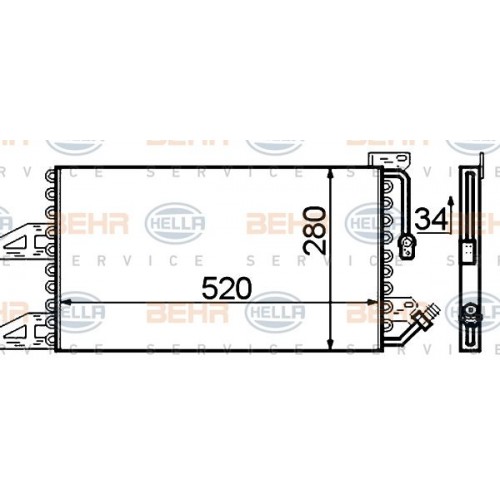 Ψυγείο A/C (Εξωτερικό) LANCIA Y 2001 - 2003 ( 840A ) 016606415