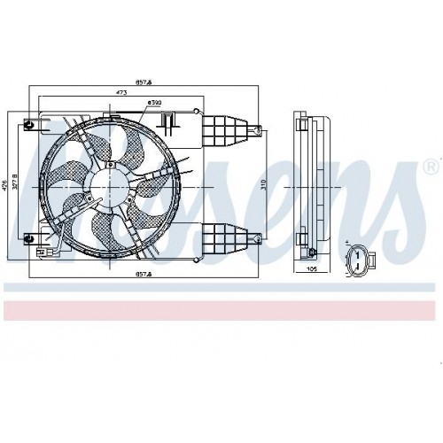 Βεντιλατέρ Νερού CHEVROLET-DAEWOO AVEO 2008 - 2011 ( T250 ) 032506440