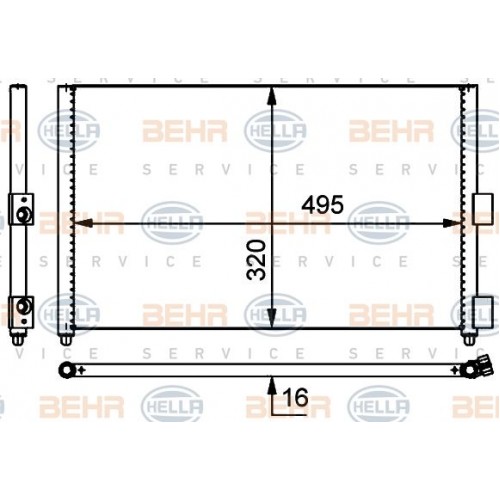 Ψυγείο A/C (Εξωτερικό) LANCIA MUSA 2004 - 2007 033606420