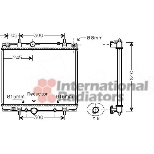 Ψυγείο Νερού PEUGEOT EXPERT 2007 - 2012 ( VF3A ) ( VF3U ) 033706310