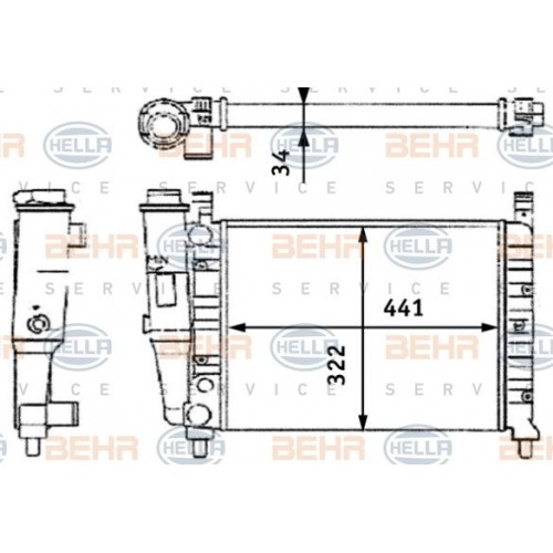 Ψυγείο Νερού FIAT FIORINO 1991 - 1993 ( 146 ) 036006300