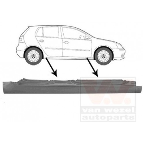 Μαρσπιέ Μεταλλικός VW GOLF 2004 - 2008 ( Mk5 ) Αριστερά 036108282