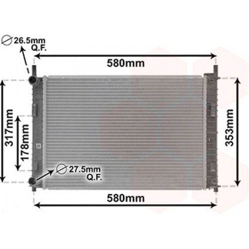 Ψυγείο Νερού FORD FIESTA 2002 - 2005 ( Mk5a ) 036206300