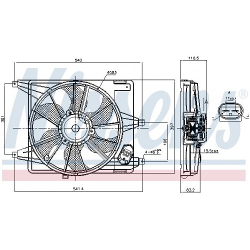 Βεντιλατέρ Νερού DACIA LOGAN 2008 - 2013 ( F/L ) 036706460