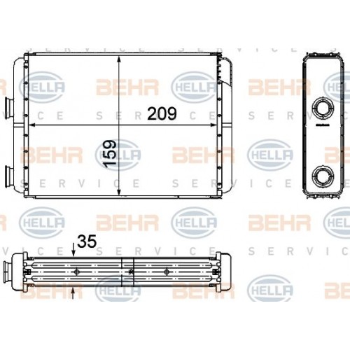 Ψυγείο Καλοριφέρ FIAT PUNTO 1999 - 2003 ( 188 ) 036806510 Ψυγείο Καλοριφέρ FIAT PUNTO 1999 - 2003 ( 188 ) 036806510