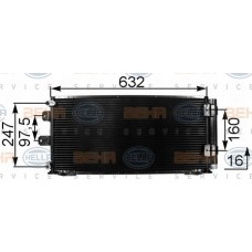 Ψυγείο A/C (Εξωτερικό) TOYOTA COROLLA 2000 - 2002 ( ZE111 ) 043606420