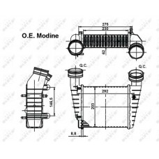 Ψυγείο Intercooler SKODA SUPERB 2001 - 2008 ( 3U4 ) 044506210