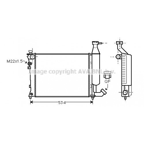 Ψυγείο Νερού CITROEN BERLINGO 1996 - 2002 ( I )( MF ) 049806300