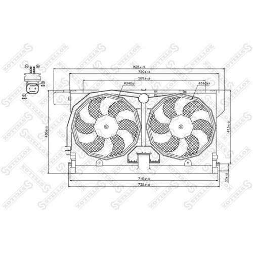 Βεντιλατέρ Νερού CITROEN BERLINGO 1996 - 2002 ( I )( MF ) 049806450