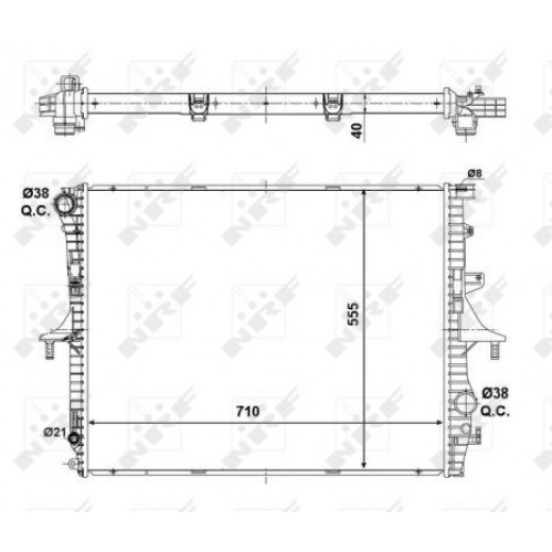 Ψυγείο Νερού PORSCHE CAYENNE 2003 - 2007 ( 955 ) 056106300