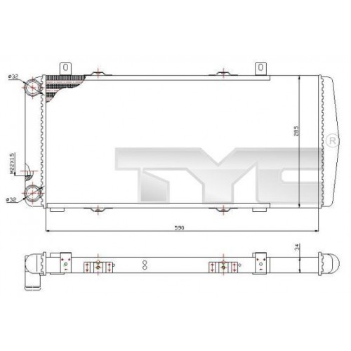 Ψυγείο Νερού SKODA FELICIA 1998 - 2001 ( 6U1/5 ) 059606320