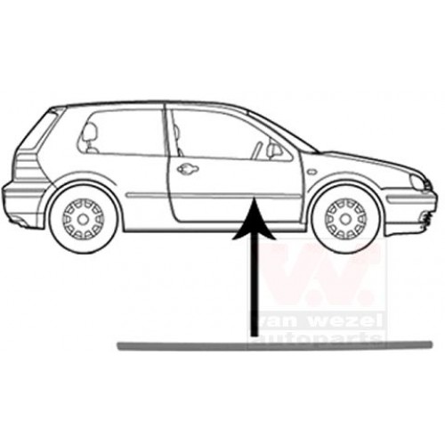 Φάσα Πόρτας Βαφόμενο VW GOLF 1998 - 2004 ( Mk4 ) Εμπρός Δεξιά 059706501