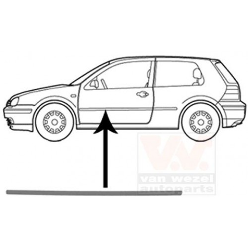 Φάσα Πόρτας Βαφόμενο VW GOLF 1998 - 2004 ( Mk4 ) Εμπρός Αριστερά 059706502