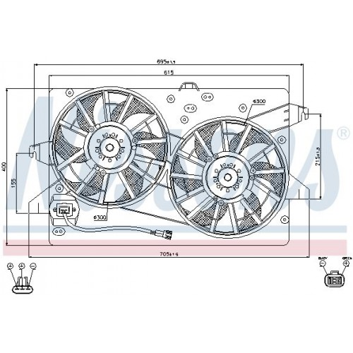 Βεντιλατέρ Νερού FORD MONDEO 2000 - 2003 ( Mk3a ) 061906430