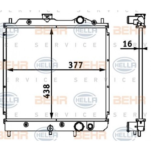 Ψυγείο Νερού MITSUBISHI LANCER 1989 - 1992 ( C6 ) 089406300