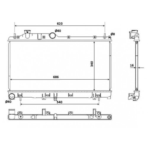 Ψυγείο Νερού SUBARU IMPREZA 2008 - 2014 095906300