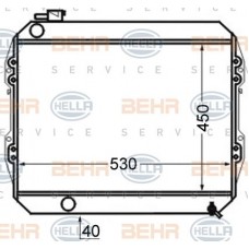 Ψυγείο Νερού TOYOTA HILUX 1989 - 1997 ( YN85-110 ) 098606310