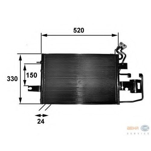 Ψυγείο A/C (Εξωτερικό) VW CADDY 1996 - 2004 ( 9K9A ) 064106400