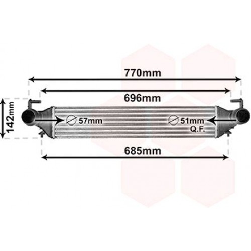 Ψυγείο Intercooler FIAT 500 2015 - ( X ) 297106200 Ψυγείο Intercooler FIAT 500 2015 - ( X ) 297106200