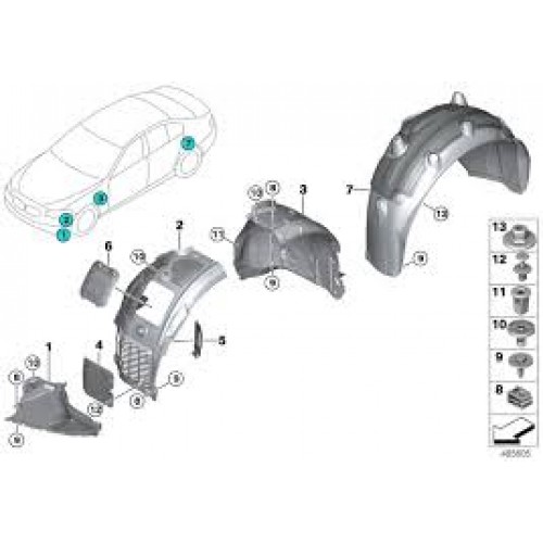 Θόλος Πλαστικός BMW 7 Series 7 Series 2015 - ( G11 )( G12 ) Εμπρός Δεξιά 158200821