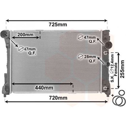 Ψυγείο Νερού MERCEDES C CLASS 2012 - 2015 ( W204 ) 536006300