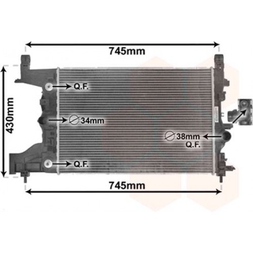 Ψυγείο Νερού OPEL ASTRA 2010 - 2013 ( J ) 600106345