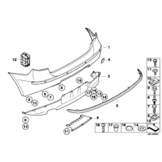 Προφυλακτήρας Βαφόμενος BMW 1 Series 2004 - 2007 Πίσω 031606390
