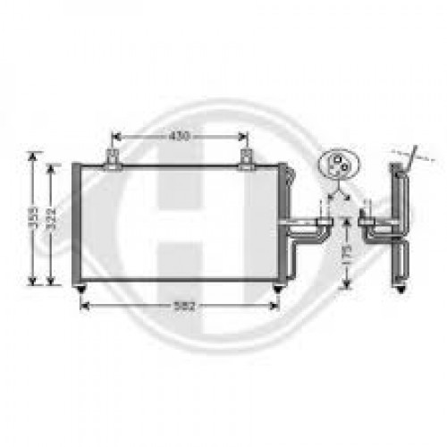 Ψυγείο A/C (Εξωτερικό) KIA SHUMA 1998 - 2001 ( FB ) 096506400