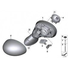 Καθρέπτης Ηλεκτρικός Θερμαινόμενος Βαφόμενος MINI COUNTRYMAN 2017 - ( F60 ) Δεξιά 696007501