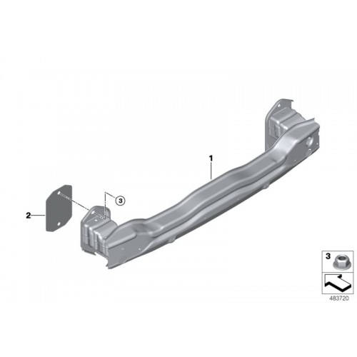 Τραβέρσα Προφυλακτήρα BMW X3 2017 - ( G01) Πίσω 153203850