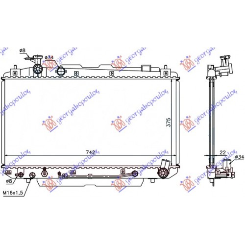 Ψυγείο Νερού TOYOTA RAV-4 2000 - 2003 ( XA20 ) 014806310