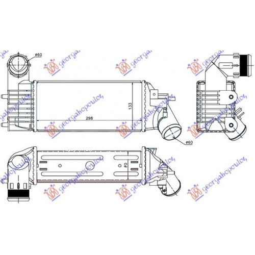 Ψυγείο Intercooler CITROEN C5 2001 - 2004 ( DC ) 019606200