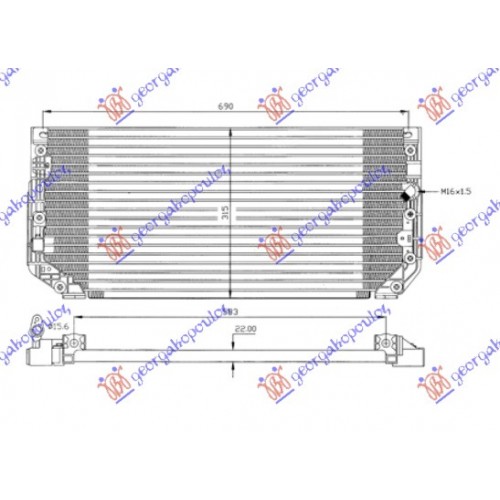 Ψυγείο A/C (Εξωτερικό) TOYOTA COROLLA 1997 - 1999 ( A111 ) 042306410 Ψυγείο A/C (Εξωτερικό) TOYOTA COROLLA 1997 - 1999 ( A111 ) 042306410