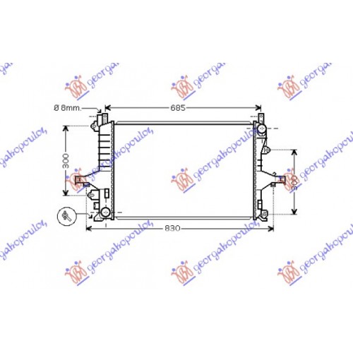 Ψυγείο Νερού VOLVO V70 2000 - 2005 ( P80_ ) 076306310