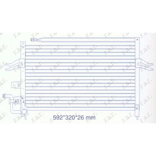 Ψυγείο A/C (Εξωτερικό) HYUNDAI LANTRA 1990 - 1992 ( J1 ) 087806400