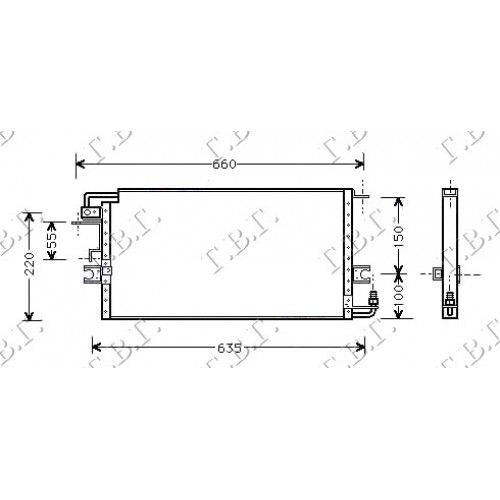 Ψυγείο A/C (Εξωτερικό) TOYOTA HILUX 1989 - 1997 ( YN85-110 ) 098906400