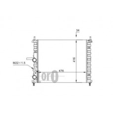 ΨΥΓΕΙΟ 1.6i +/- A/C (47.5x41) ΤΥΠΟΥ VALE FIAT BRAVO 1995 - 2001 ( 182 ) 038206335