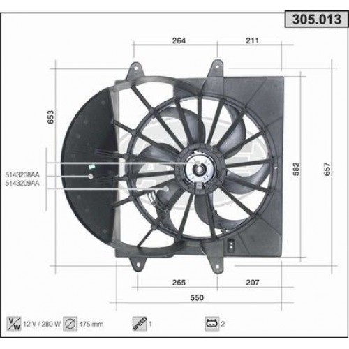 Βεντιλατέρ Νερού JEEP GRAND CHEROKEE 2008 - 2011 ( WK, WH ) 097806440