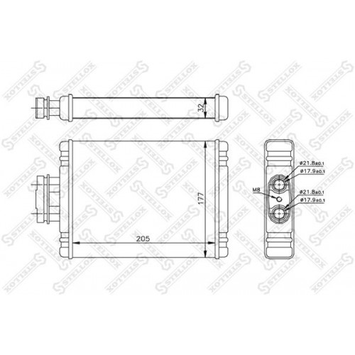 ΨΥΓΕΙΟ ΚΑΛΟΡΙΦΕΡ (B) +/-ΑC (176x180) SEAT TOLEDO 2013 - 2017 723006500