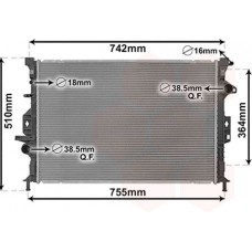 ΨΥΓΕΙΟ ΝΕΡΟΥ ΒΕΝΖΙΝΗ - ΠΕΤΡΕΛΑΙΟ (650x410x26) (ΤΥΠΟΥ CALSONIC) (KOYO) PEUGEOT EXPERT 2016 - 639006315