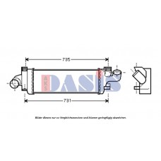 ΨΥΓΕΙΟ INTERCOOLER 1.6-2.0 D ΠΕΤΡΕΛΑΙΟ (655x160x40) (Φ50) VOLVO S40 2004 - 2007 ( MS ) 054206200