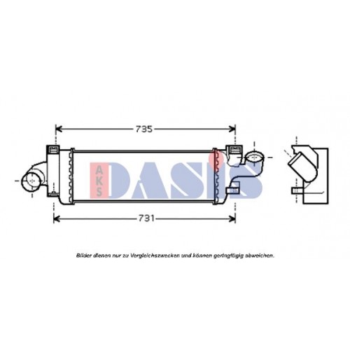 ΨΥΓΕΙΟ INTERCOOLER 1.6-2.0 D ΠΕΤΡΕΛΑΙΟ (655x160x40) (Φ50) VOLVO S40 2004 - 2007 ( MS ) 054206200