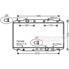 ΨΥΓΕΙΟ ΝΕΡΟΥ 2.2 CTDI ΠΕΤΡΕΛΑΙΟ ΜΗΧΑΝΙΚΟ (371x677) HONDA CIVIC 2006 - 2009 ( FD / K / N ) 080906320