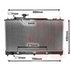 ΨΥΓΕΙΟ ΝΕΡΟΥ 1.8-2.0 ΒΕΝΖΙΝΗ ΑΥΤΟΜΑΤΟ (375x730x16) 05- MAZDA 6 2006 - 2008 ( GG )( GY ) 025006340