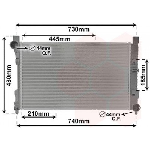 ΨΥΓΕΙΟ ΝΕΡΟΥ C180 Χ/COMPR. ΜΗΧ. +/-A/C (65x40,7) MERCEDES C CLASS 2015 - ( W205 ) 052006300