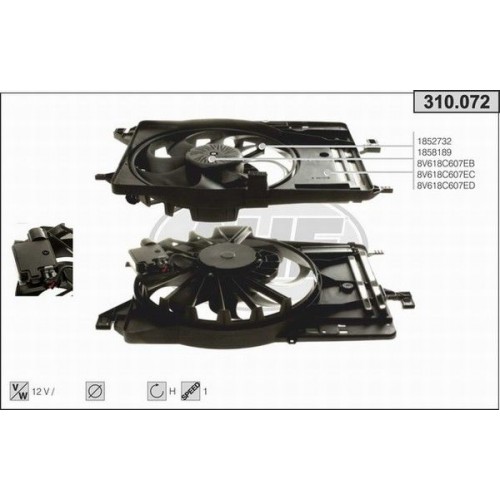 Βεντιλατέρ Νερού FORD FOCUS 2011 - 2014 320006470 Βεντιλατέρ Νερού FORD FOCUS 2011 - 2014 320006470